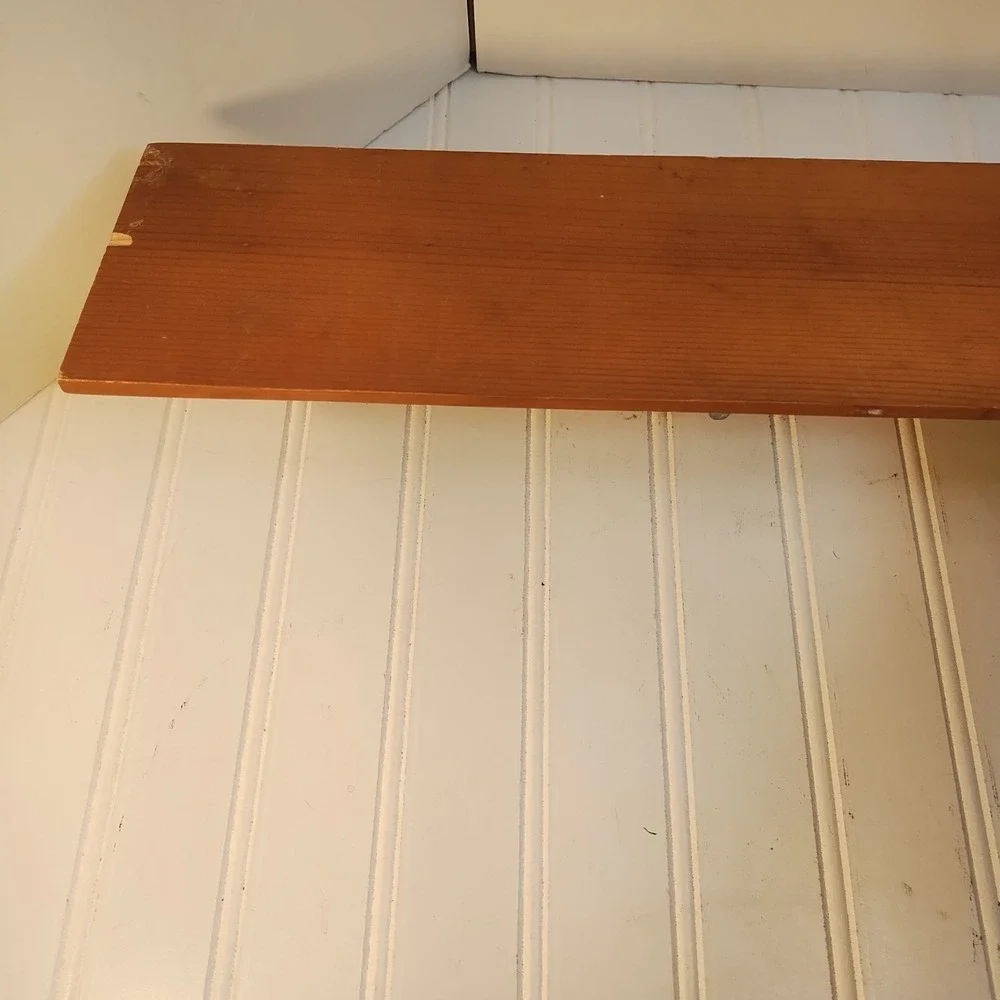 Solid Wood Wall Shelf With 3 Hooks 30